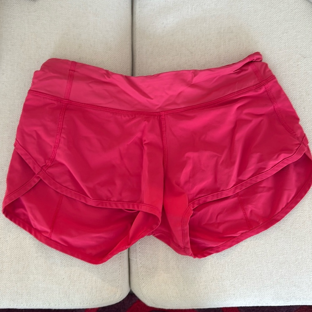 Raspberry lululemon shorts !